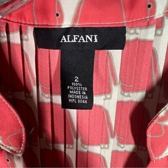 Alfani v neck elephant‎ tank top accordion back size 2 - Picture 6 of 6